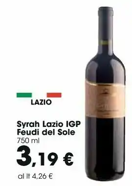Carrefour Syrah lazio igp 750 ml offerta