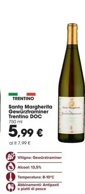 Carrefour Gewurztraminer trentino doc offerta