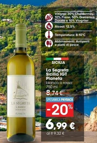 Carrefour Planeta - la segreta sicilia 750 g(ml) offerta