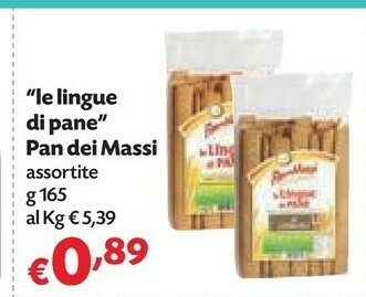 Pam Pan dei massi - le lingue di pane integrali ricche di fibra 165 g(ml) offerta