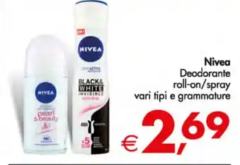 Deco Supermercati Nivea Deodorante roll-on/spray vari tipi e grammature offerta