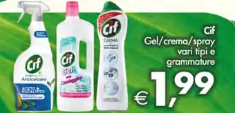 Deco Supermercati Cif Gel/crema/spray vari tipi e grammature offerta