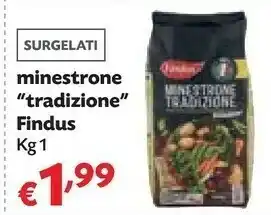 Pam Findus - minestrone tradizione 1000 g(ml) offerta