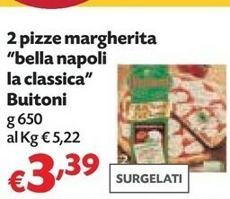 Pam 2 pizze margherita bella napoli la classica offerta
