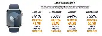 Unieuro Apple Watch Series 9 41mm GPS offerta