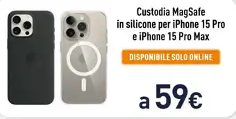 Unieuro Custodia MagSafe in silicone per iPhone 15 Pro e iPhone 15 Pro Max offerta