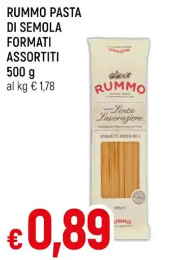 Famila RUMMO PASTA DI SEMOLA FORMATI ASSORTITI 500 g offerta