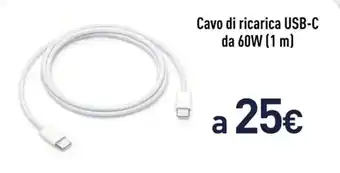 Unieuro Cavo di ricarica USB-C da 60W (1 m) offerta