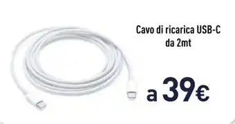 Unieuro Cavo di ricarica USB-C da 2mt offerta