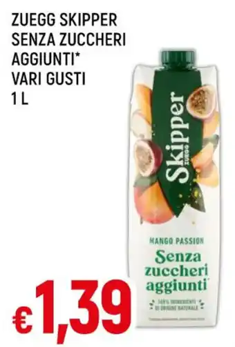 Famila ZUEGG SKIPPER SENZA ZUCCHERI AGGIUNTI VARI GUSTI 1L offerta