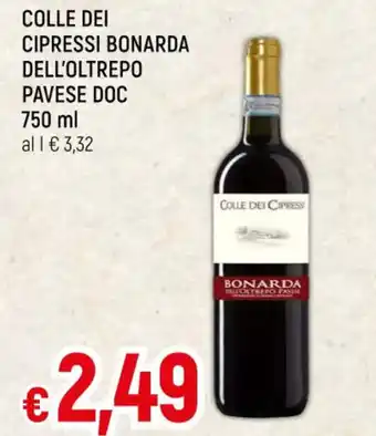 Famila COLLE DEI CIPRESSI BONARDA DELL'OLTREPO PAVESE DOC 750 ml offerta