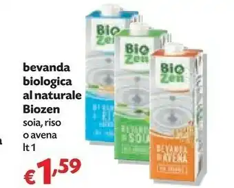 Panorama Biozen bevanda biologica al naturale soia offerta