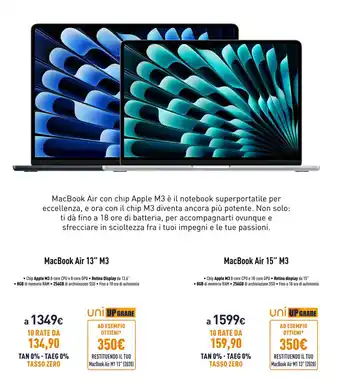 Unieuro MacBook Air 13" M3 offerta