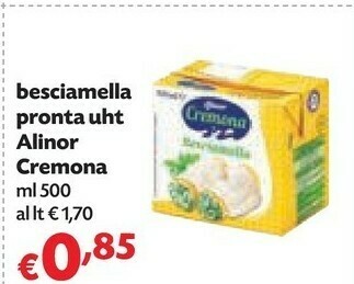 Besciamella pronta uht cremona
