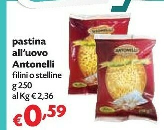 Antonelli pastina all'uovo filini o stelline