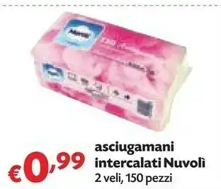 Nuvoli asciugamani intercalati