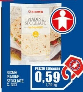 Sigma Sigma piadine sfogliate offerta
