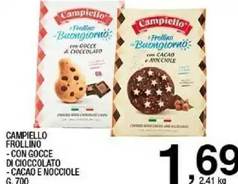 Sigma Biscotti del buongiorno frollini con cacao e nocciole 700 g(ml) offerta