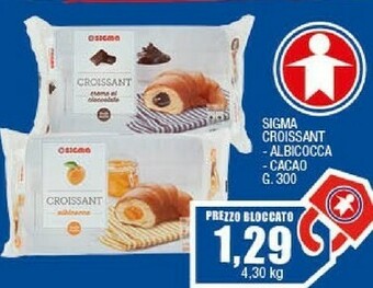 Sigma Sigma croissant albicocca/ cacao offerta