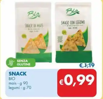 MD Discount SNACK BIO mais - g 90 legumi - g 70 offerta