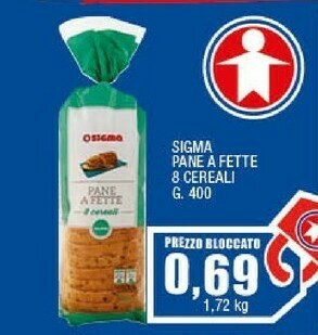 Sigma Sigma pane a fette 8 cereali g 400 offerta