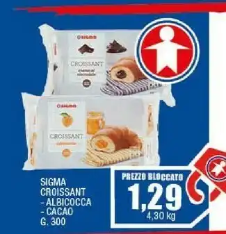Sigma Sigma croissant - albicocca - cacao offerta
