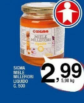 Sigma Sigma - miele millefiori liquido 500 g(ml) offerta