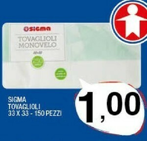 Sigma Sigma tovaglioli offerta