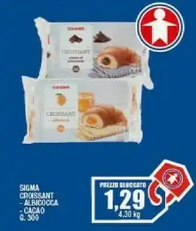 Ok Sigma Sigma croissant albicocca -cacao offerta
