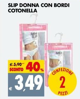 Tigros Slip Donna con Bordi Cotonella offerta