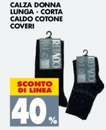 40% Sconto Calza Donna Lunga - Corta Caldo Cotone Coveri