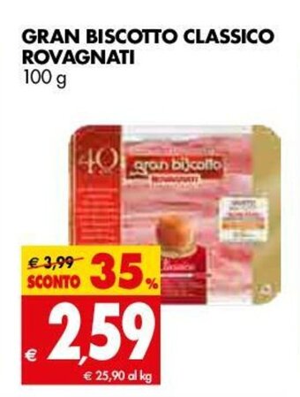 Tigros Rovagnati Gran Biscotto Classico 100g offerta