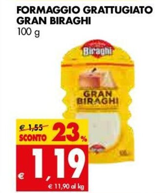 Tigros Gran Biraghi Formaggio Grattugiato 100g offerta