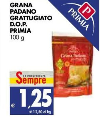 Tigros Primia Grana Padano Grattugiato D.O.P. 100g offerta
