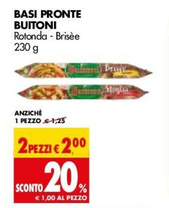 Tigros Buitoni Basi Pronte 230g offerta