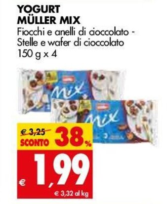 Tigros Müller Mix Yogurt 150g x 4 offerta