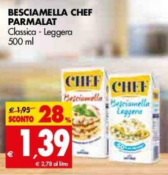 Tigros Parmalat Besciamella Chef 500ml offerta