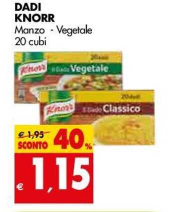 Tigros Knorr Dadi 20 cubi offerta