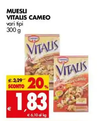 Tigros Cameo Muesli Vitalis 300g offerta