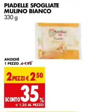 Tigros Mulino Bianco Piadelle Sfogliate 330g offerta