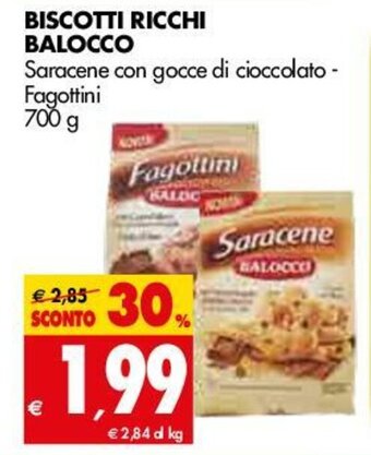 Tigros Balocco Biscotti Ricchi 700g offerta