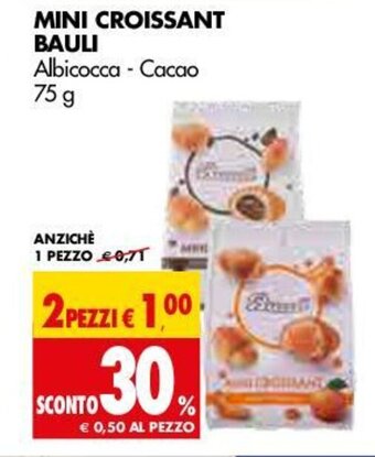 Tigros Bauli Mini Croissant 75g offerta