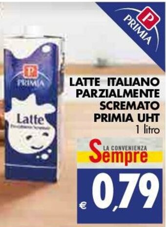 Tigros Primia Latte Italiano Parzialmente Scremato UHT 1 Litro offerta