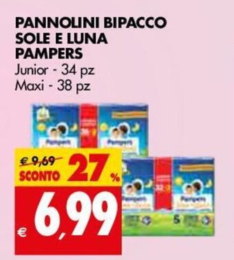 Pampers Sole e Luna Pannolini Bipacco 34pz, 38pz