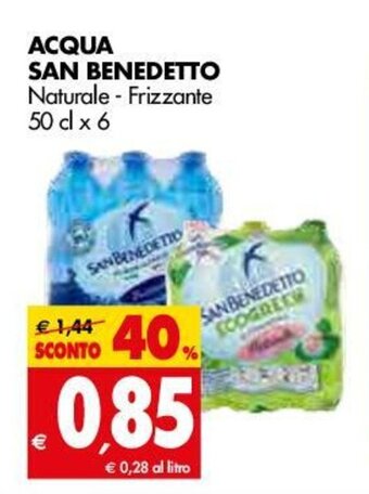 Tigros San Benedetto Acqua 50cl x 6 offerta