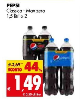 Tigros Pepsi 1,5 litri x 2 offerta