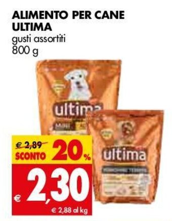 Tigros Ultima Alimento per Cane 800g offerta