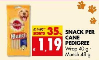 Tigros Pedigree Snack per Cane 40g-48g offerta