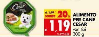 Tigros Cesar Alimento per Cane 300g offerta
