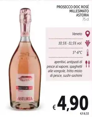 Spazio Conad PROSECCO DOC ROSÉ MILLESIMATO ASTORIA 75 cl offerta